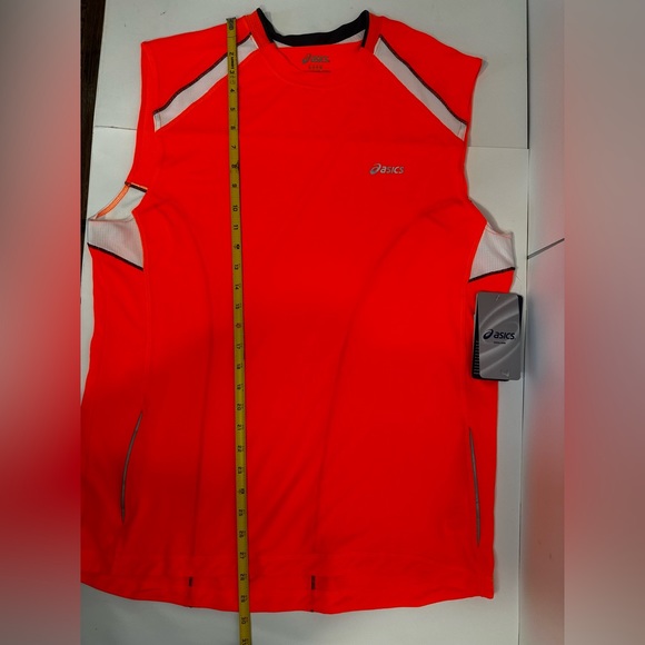 Asics Mens Runaround Muscle Tank Top Medium  & Large Orange - Picture 11 of 11